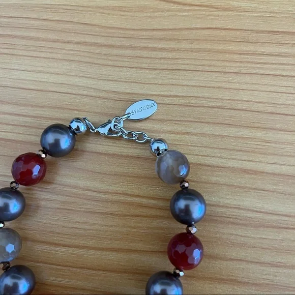 Semiprecious Stone Bead Bracelet - Picture 5 of 13